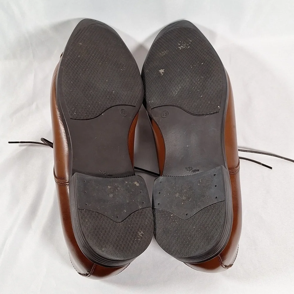 💚 Mens RAIL brown leather Oxford shoe in size  43